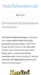Mobile Screenshot of hotelfalkenstein.de